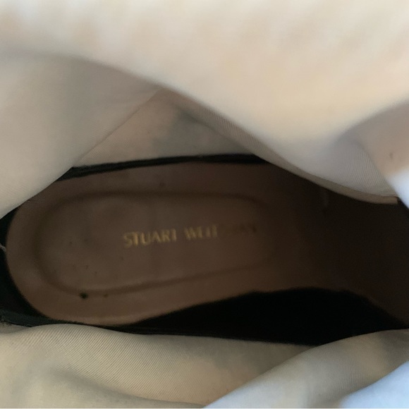 Stuart Weitzman Niki Snake Embossed Sock Booties - Picture 10 of 12